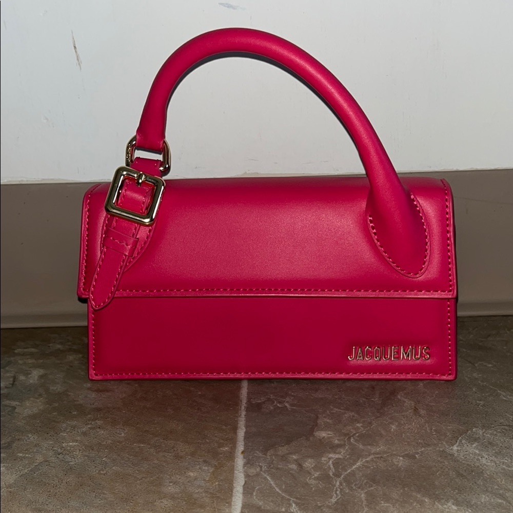Jacquemus Pink Mini Bag with Glossy Finish
